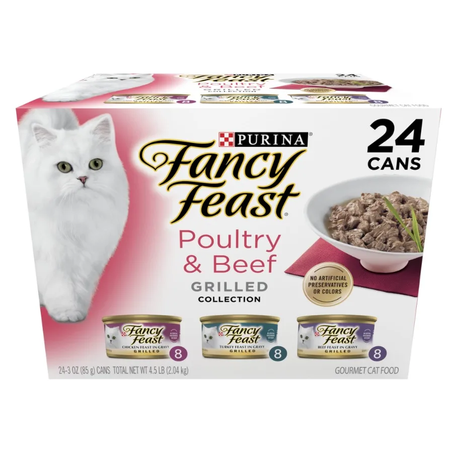 

Влажный корм для котят Purina Grilled с мясом птицы и говядины, 3 унции, 24 банки в упаковке