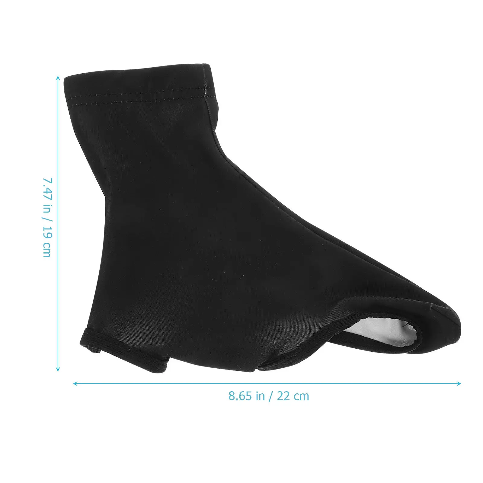 1 Pair Waterproof Cycling Shoe Covers Thermal Warm Overshoes for Men Women Black Windproof Riding Bike Shoe Covers Winter - view 4