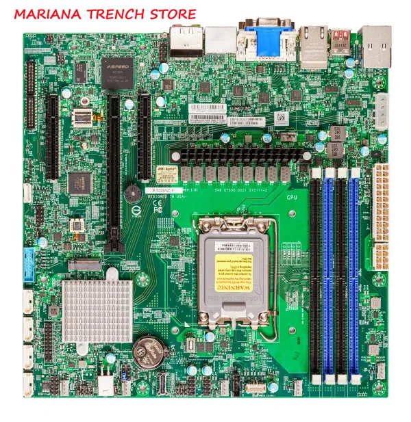 X13SAZ-F R680E for Supermicro Embedded Motherboard 12th Generation Core i9/i7/i5/i3 LGA-1700 DDR5-4000MHz Dual 2.5 Gigabit LAN