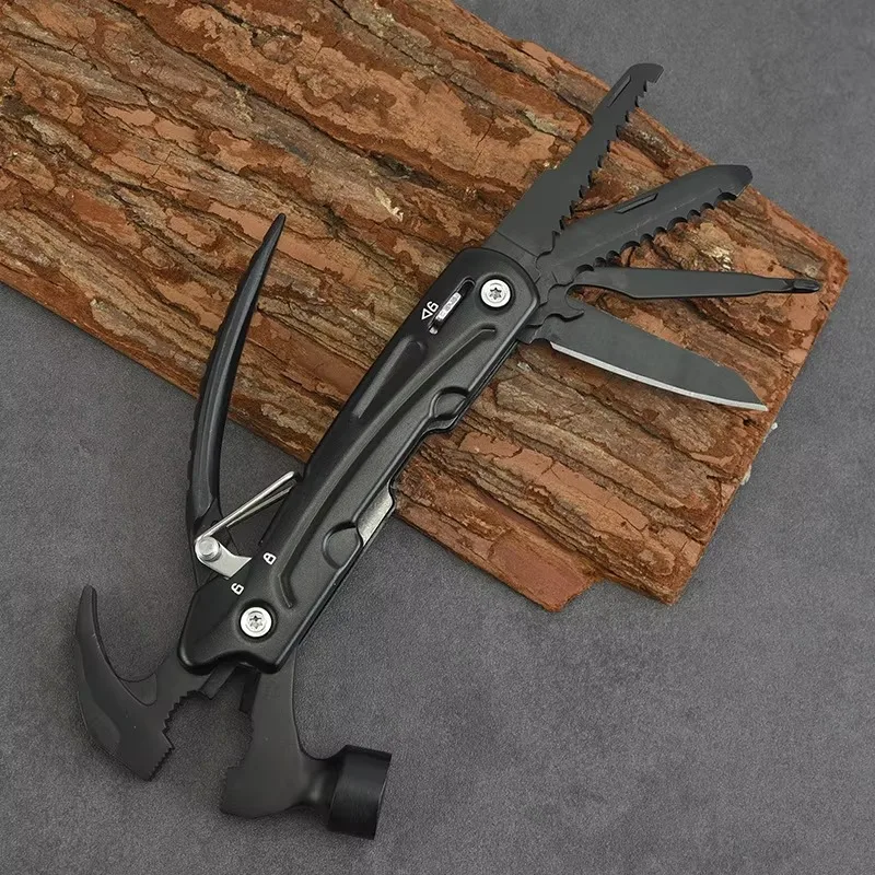 12 IN 1 Multitool Hammer Outdoor Survival Gear Tool for Camping Hunting Hiking Accessories Car Emergency Escape Tool