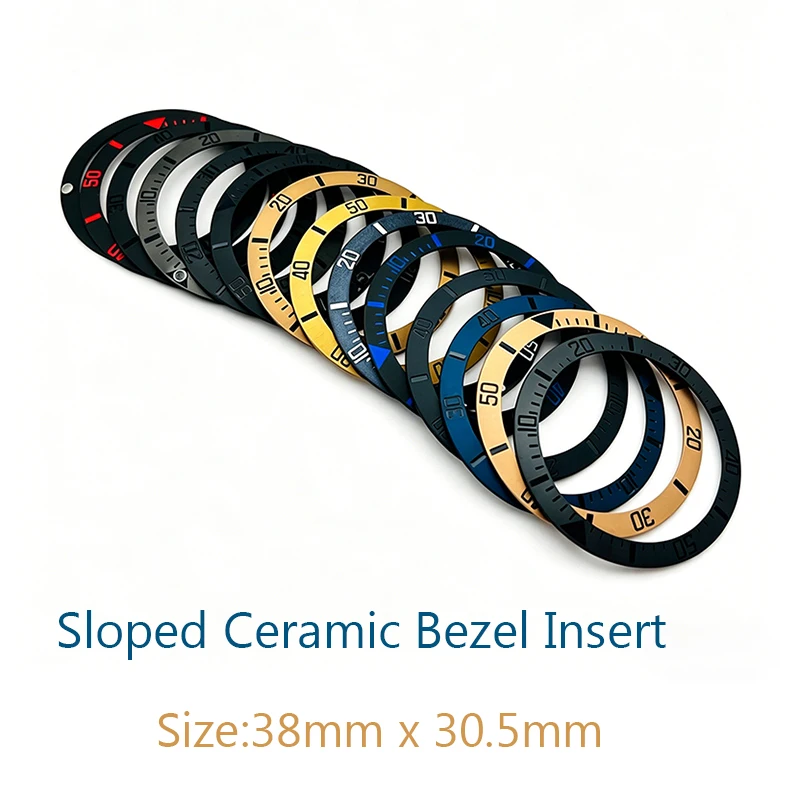 

38mmx30.5mm Sloped Subblack Ceramic Watch Bezel Insert RingsFit SUB Men Mechanical Watch Repair Replace Parts