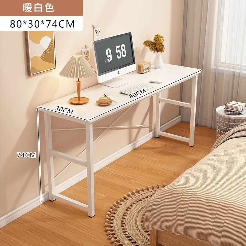 Computer desk, desktop, home use, student learning, writing desk, modern and simple rental house, female bedroom, bedside table