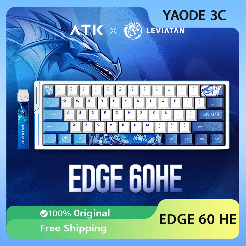 ATK Leviatan EDGE 60HE Magnetic Switch Gaming Keyboards 8Khz Mechanical Keyboard Wired Aluminium Alloy Low Latency Office