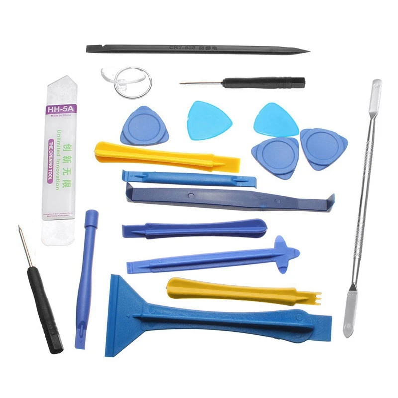 Juego de herramientas de reparación de apertura, Kit de desmontaje para iPhone, iPad, teléfono móvil, tableta, 19 unidades