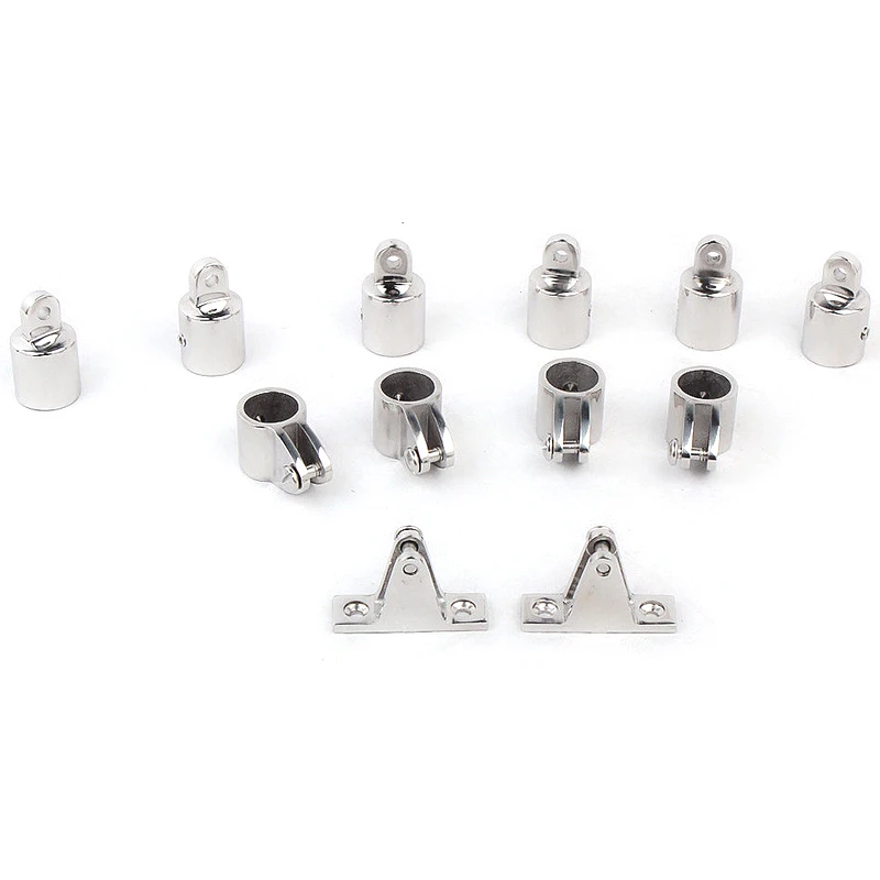 316 Stainless Steel 22mm 3-Bow Bimini Top Boat Stainless Steel Fittings Marine Hardware Set Boat Accessories Marine - 12 Piece