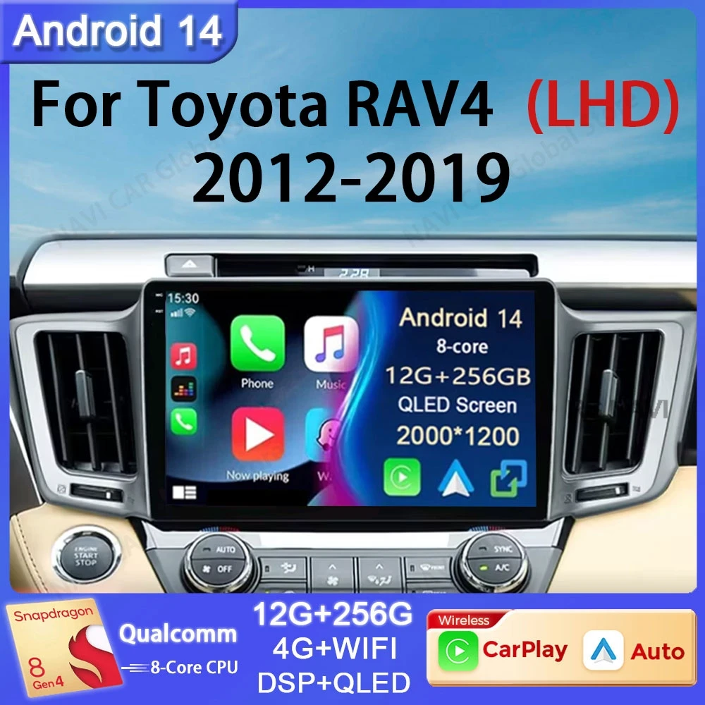 

Android 14 For Toyota RAV4 4 XA40 5 XA50 2012 - 2018 Navigation Video Player GPS Car Radio Multimedia DSP Auto Stereo BT No 2din