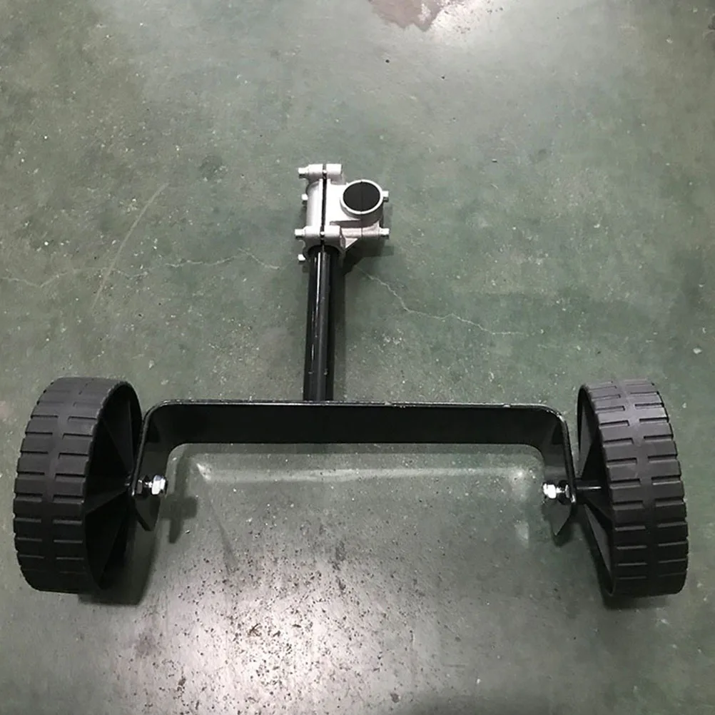 

28Mm Lawn Wheel Cart Caster Accessories Universal Mute Rubber Casters Push Mower Replacement Tires Side-Hanging Support Frame