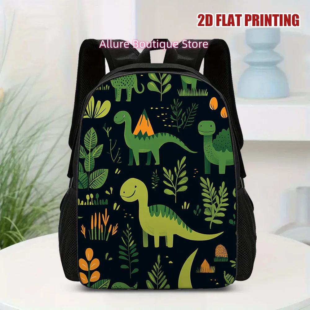 1pc Dinosaur And Jungle Adventure Backpack, Practical And Compact, Ideal for School, Work, And Day Trips