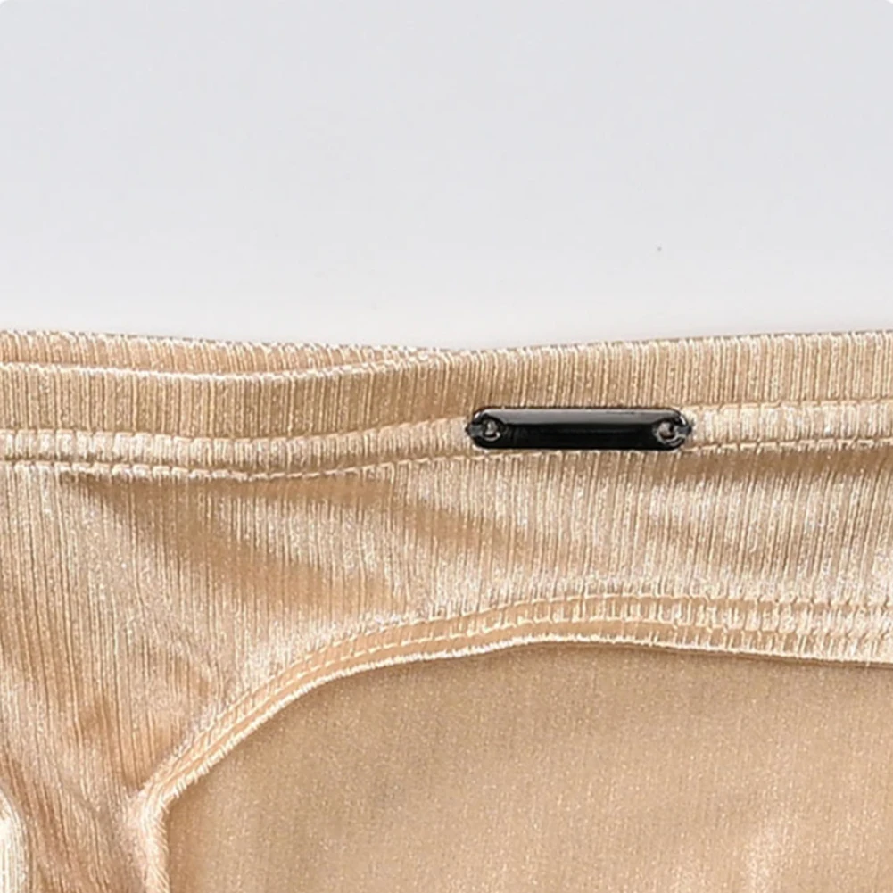 Fashion Daily Plus Size 3XL Men Briefs Satin-like U-shaped Pouch Low Waist Underwear Lingerie For Male Underpants