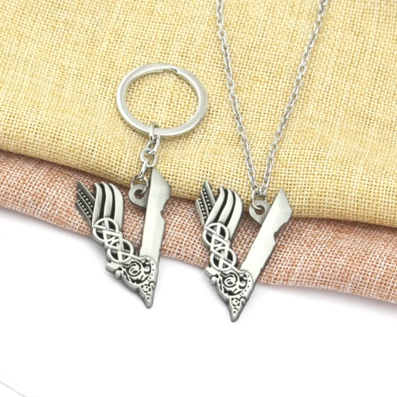 Viking Legend Metal Keychain Fashion Movie Surrounding Key Chains Men's Women's Trendy Retro Design Jewelry Accessories Gift New