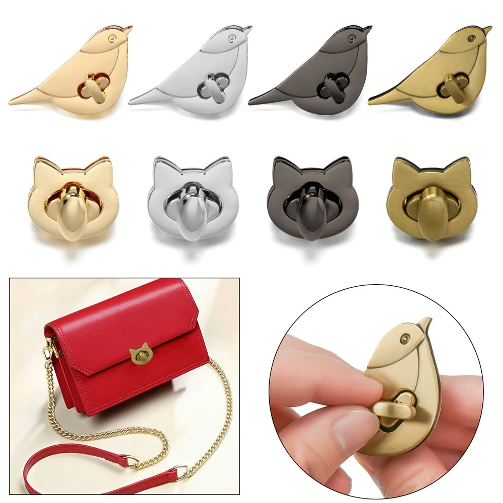 4 Colors Shoulder Bag DIY Hardware Accessories Locks Clasp Handbag Leather Craft Bag Turn Lock