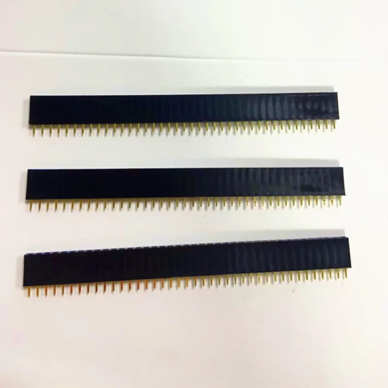 10PCS pitch 2.54mm 40 Pin Stright Female Single Row Pin Header Strip PCB Connector