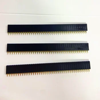 10 ชิ้น pitch 2.54 มิลลิเมตร 40 พินตรงหญิงเดี่ยวแถว Pin Header Strip PCB Connector