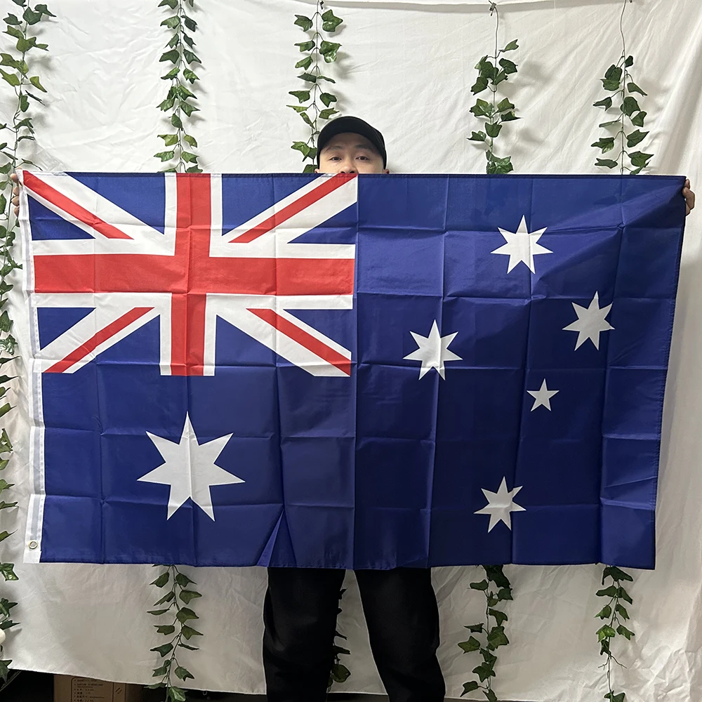 （TIKI FLAG）Australia Flag 3x5fts  90x150cm polyester AUS AU Australia Australian National hanging Flag for decoration