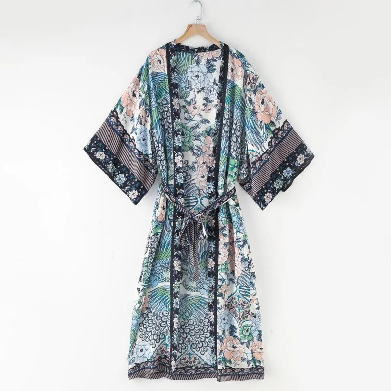 Yukata Kimono japonés tradicional para mujer, ropa japonesa de manga larga, Cosplay