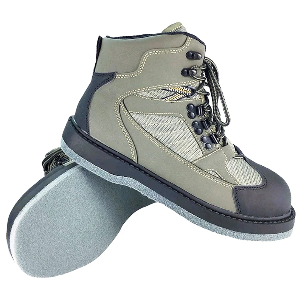 

Fishing Waders Leather Felt or Rubber Sole Hunting and Fishing Shoes Rock Anti Skid Quick Drying Upstream Wading Boots