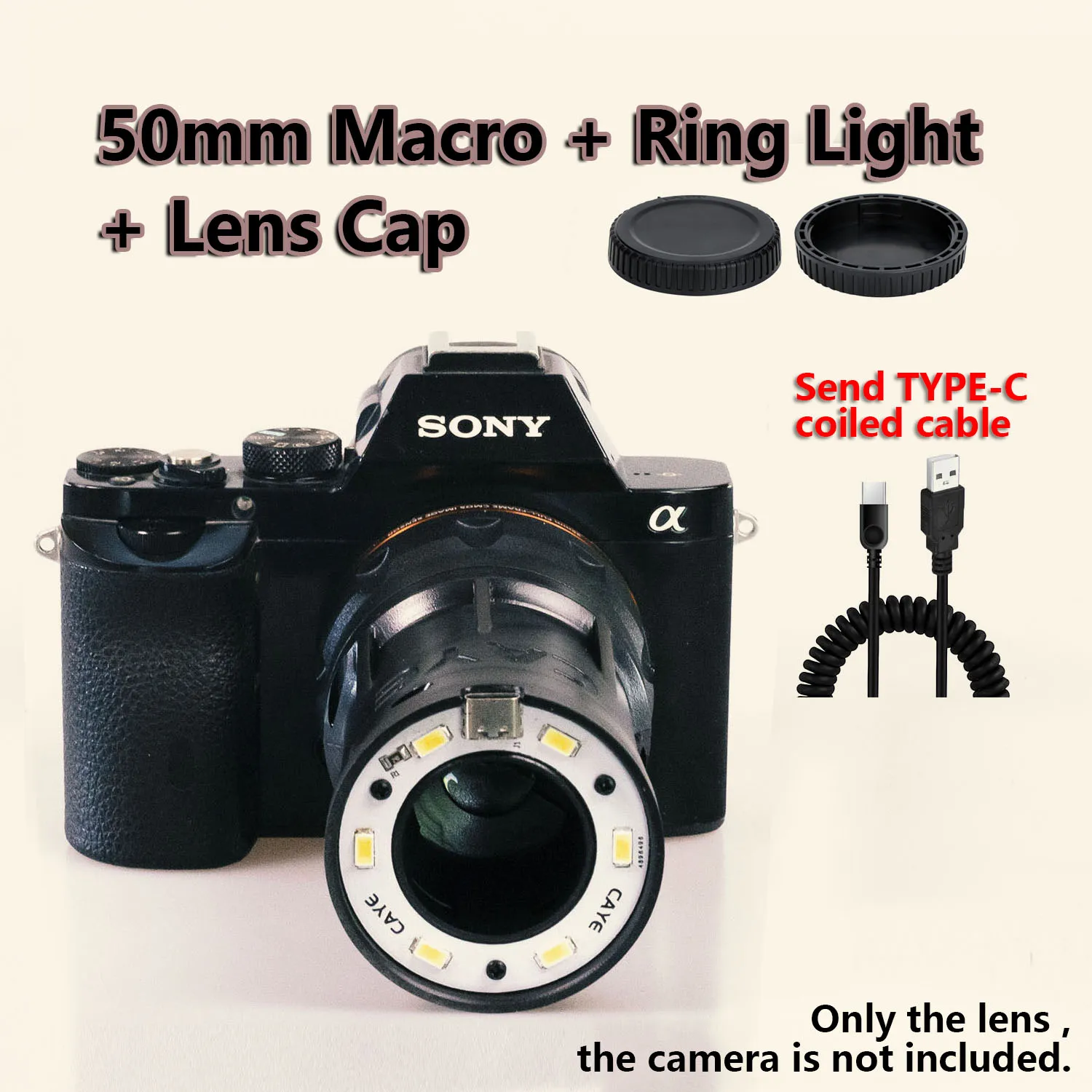 عدسة ماكرو 50 ملم / تكبير حقيقي 1:1 / متوافقة مع كاميرات Canon DSLR وSony وFujifilm بدون مرآة #2