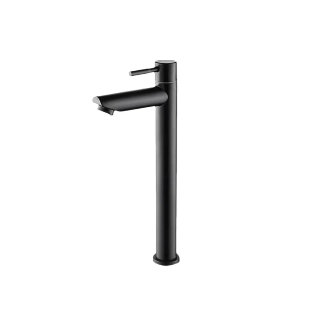 

Stainless Steel Heighten Washbasin Faucet Quick Open Silver/Black Washbasin Tap Rust-proof Sink Water Tap Bathroom Counter