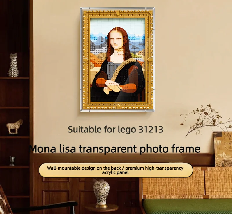 Acrylic display case applicable to the lego 21333 Van Gogh's Starry Night Display Box, Transparent Dust-Proof Wall Hanging Frame - view 5