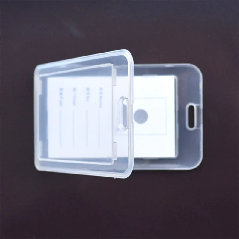 2 قطعة/المجموعة شفافة تصريح العمل حالة البلاستيك شارة حامل معرض حامل بطاقة الهوية حامي تمرير غطاء بطاقة العمل