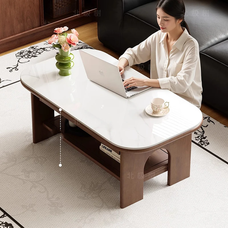 Storage Luxury Side Table Modern Wood Living Room Designer Organizer Books Coffee Table Standing Couchtisch Home Furniture