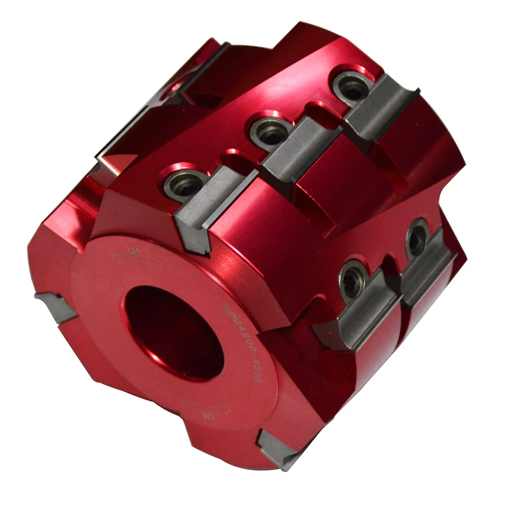 Spiral Wrapping Band Block Wood Carving Tool Blade Four Side Safety Corrugate Brush Part Shaper Cutter Head for Planer