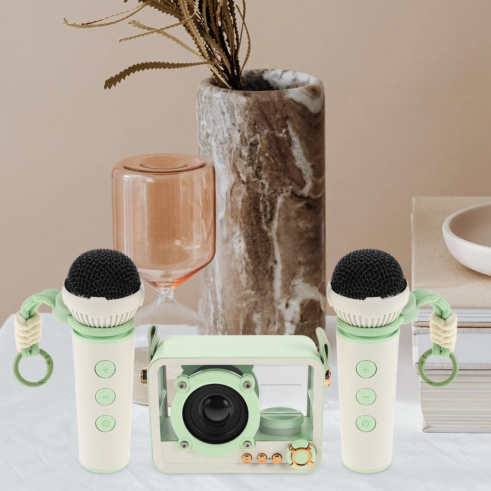 1 set 1 Set Karaoke Speaker Mini Built-In Microphone Portable For Home Party Outdoor Events Family