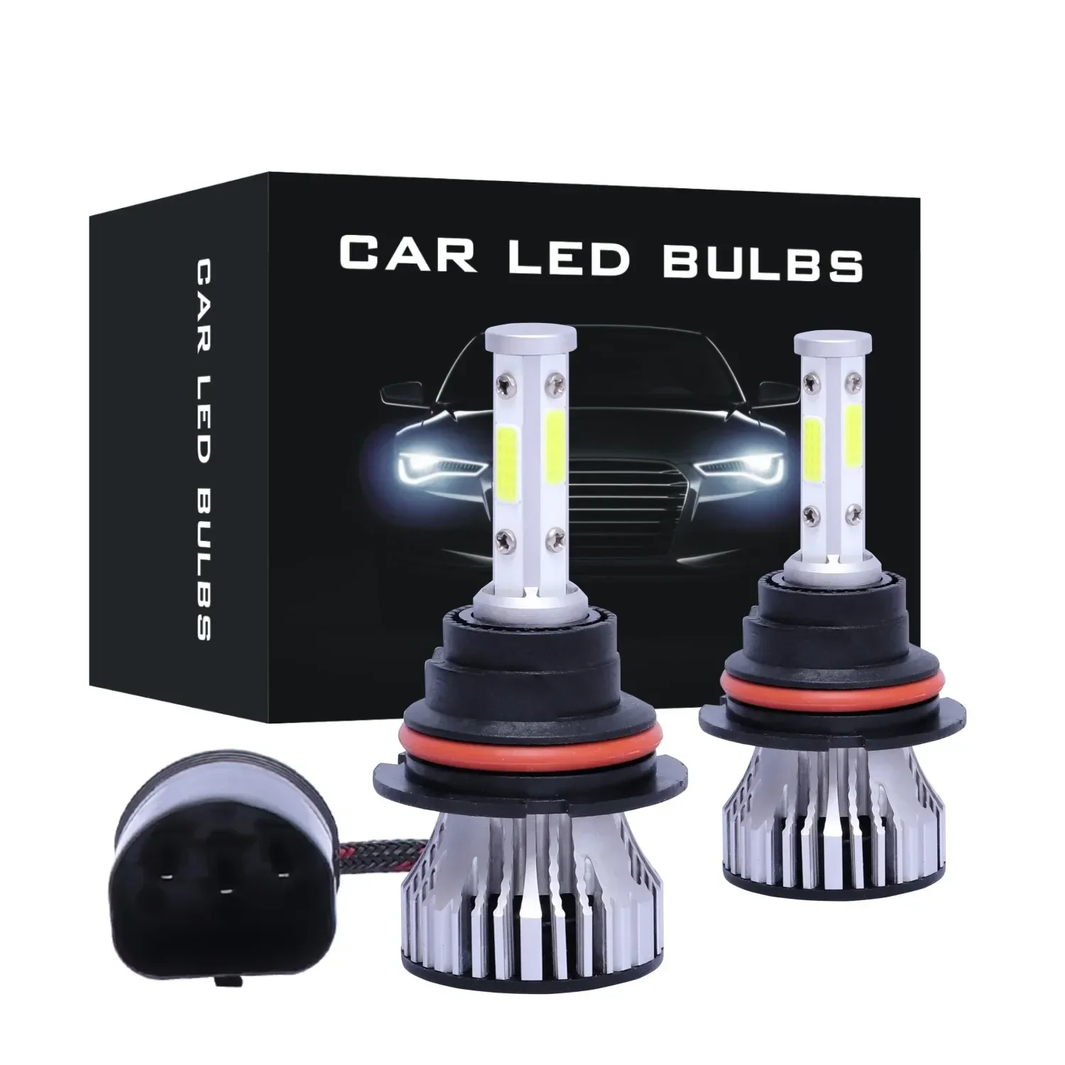 

2 PCS 9007 LED Headlight Bulbs 80w H4 H7 H11 H13 LED Car Headlights 4 Side Lights 5202 9007 9005 9006 COB Bulb Fog Light 6000K