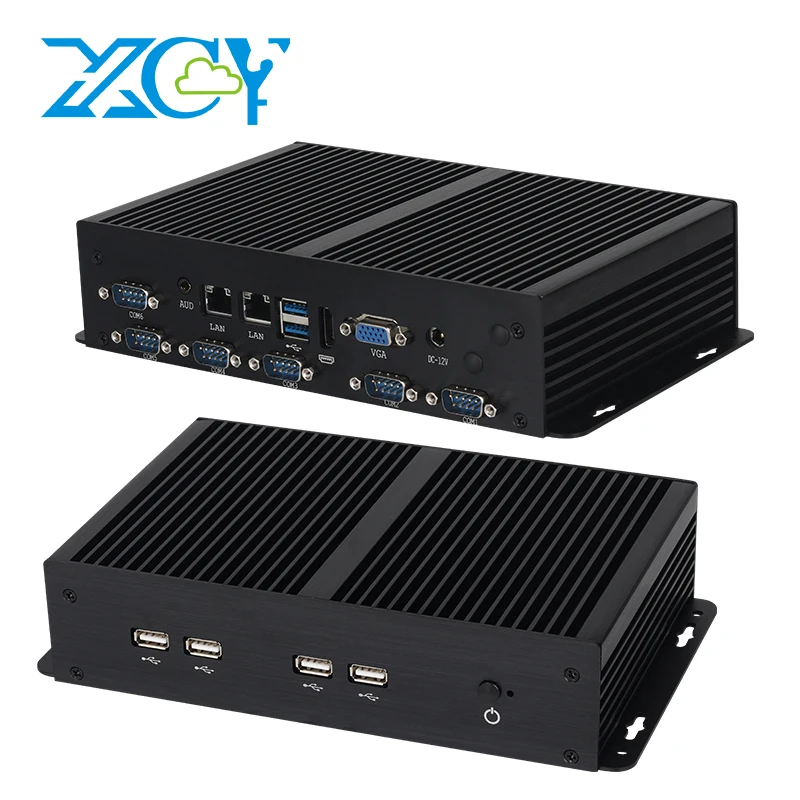 X26A IPC Mini PC industriale senza ventola Intel i7 7500U 6xCOM RS232 TTL RS485 2xLAN 6xUSB HDMI VGA LVDS WiFi 4G LTE Windows Linux