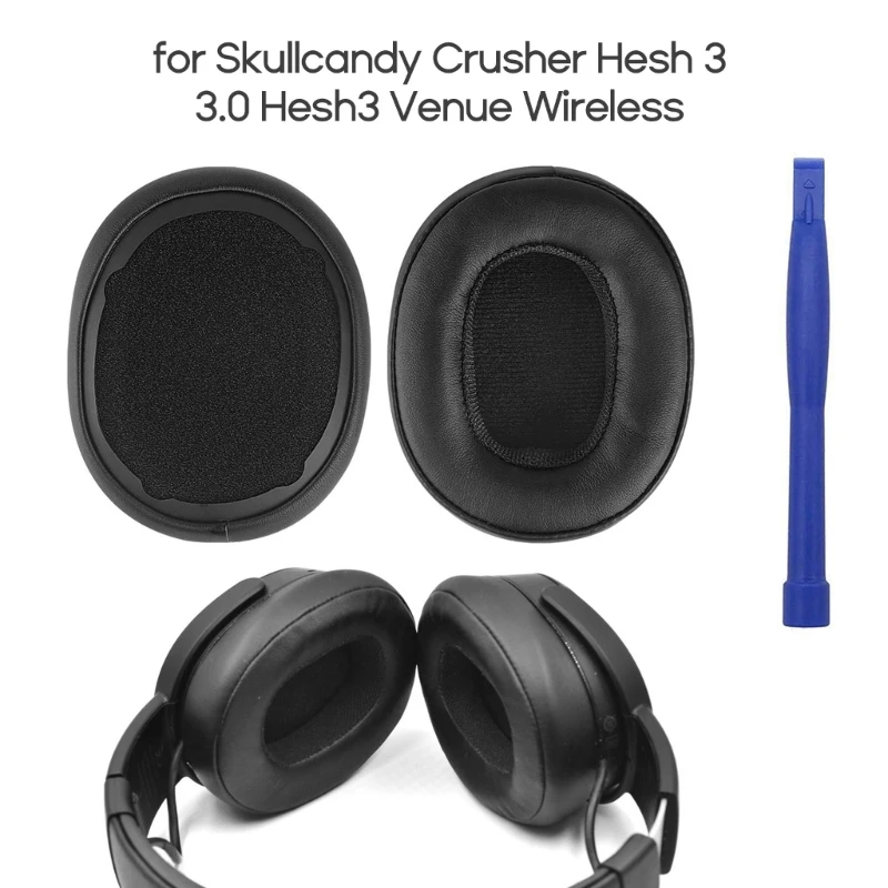 Soft Protein Ear Pads para fone de ouvido, almofadas de substituição para Skullcandy Crusher, Hesh 3, 3.0, Hesh3 Venue, Wireless, Earpads mangas