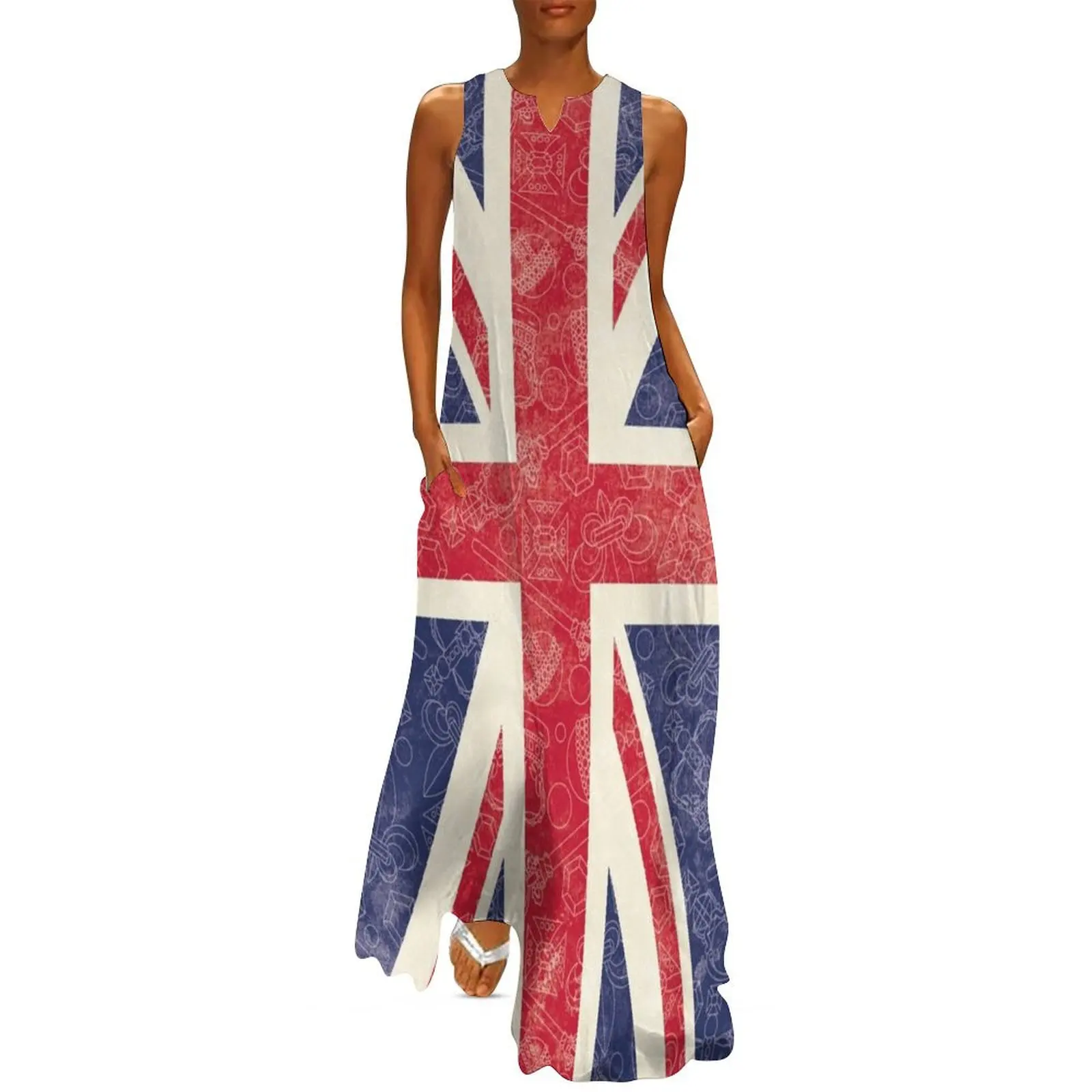 

Union Flag Long Dress women long dresses birthday dress for women