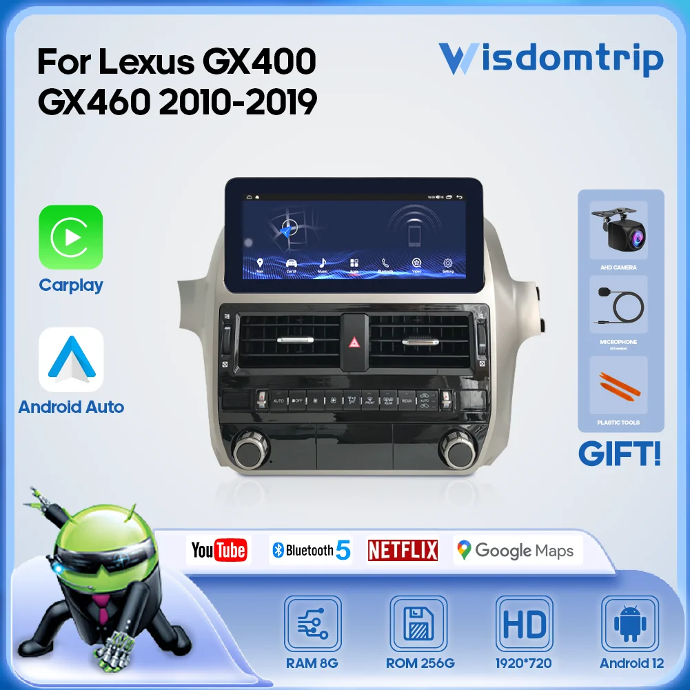 

10.25" For Lexus GX400 GX460 2010-2019 Car Intelligent Multimedia Video Player GPS 4G wifi Navigation Radio Carplay Android 13
