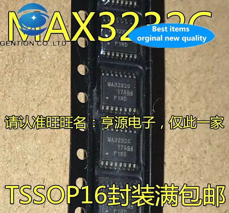 

20pcs 100% orginal new MAX3232 MAX3232CPWR silkscreen MA3232C TSSOP16 RS232 transceiver chip