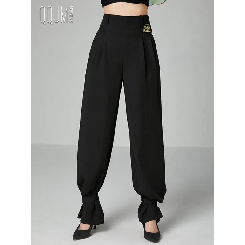 2024 New Woman Ballroom Waltz Modern Dance Trousers Dance Competition Standard Ballroom Dancing Clothes Latin Pants M106