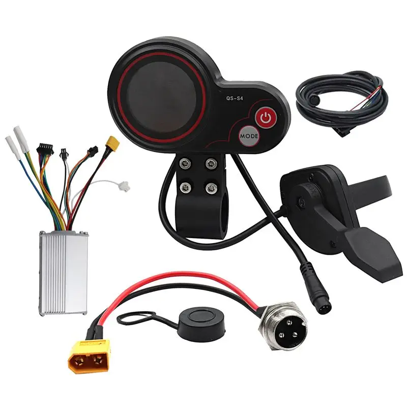 

A64P-36V-60V QS-S4 Thumb Throttle LCD Display Meter Kit+48V 800W Controller Replacement For Zero 8 9 10 8X 10X Electric Scooter