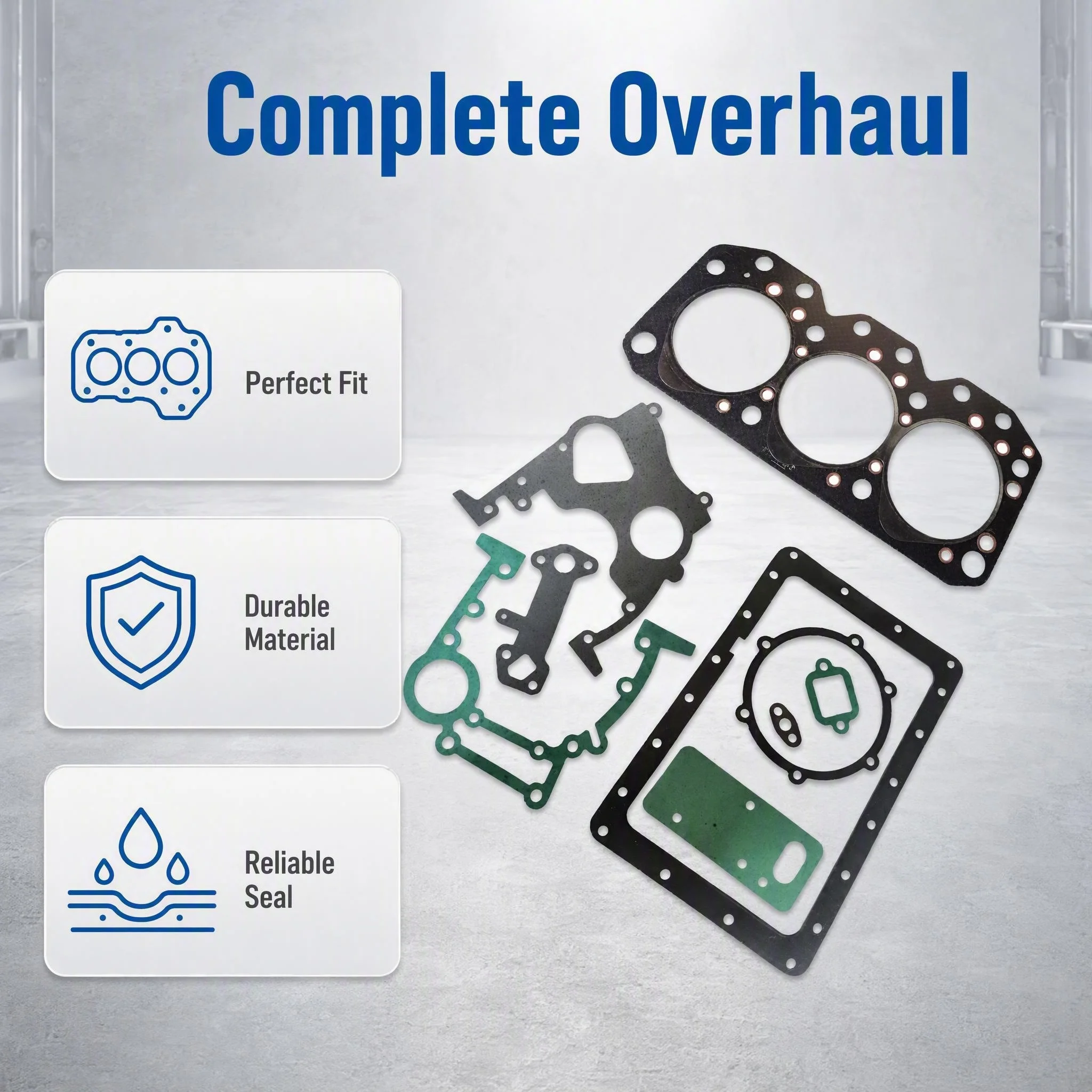 Full Gasket Kit with Cylinder Head Gasket for Quanchai QC385T Agricultural Diesel Engine