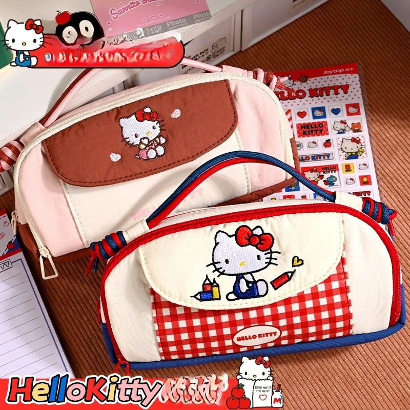 

Новый стильный пенал Sanrio Hello Kitty: элегантный, вместительный, эстетичный, для повседневного использования, для девочек