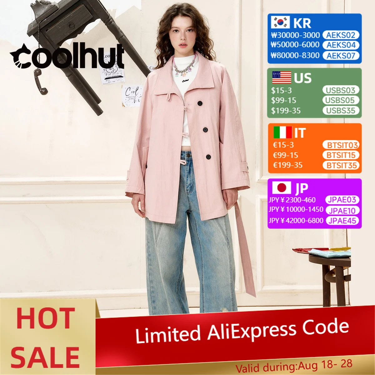 

COOLHUT New Arrival Women's 2025 Tailored Waist Tie Coat Knee Length Sophisticated Fall Jacket Timeless Minimalist Outerwear