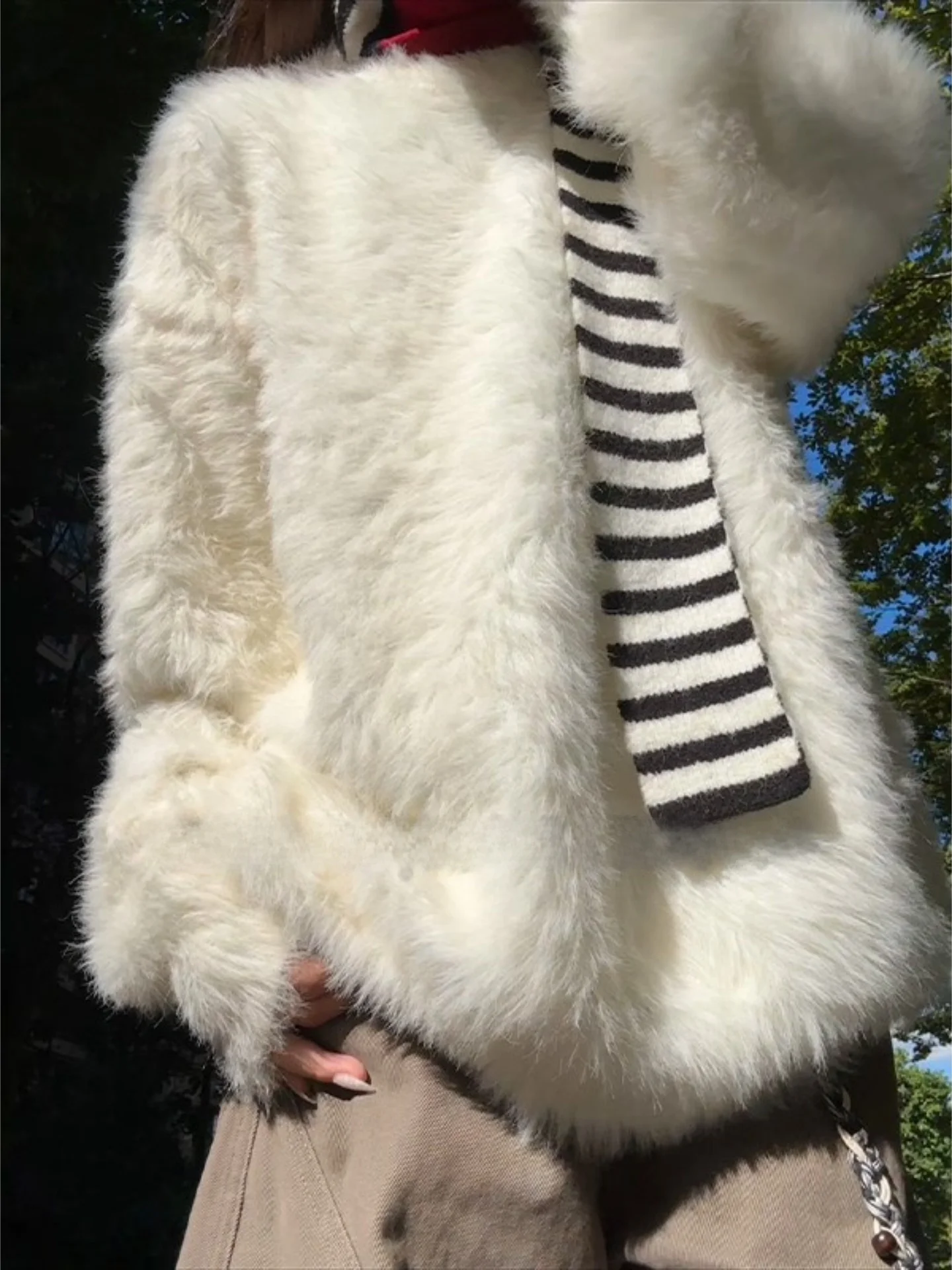 

Корейский утепленный свитер из норкового бархата с длинными рукавами и круглым вырезом, зимний базовый слой, вязаная одежда, теплый свободный свитер из пряжи