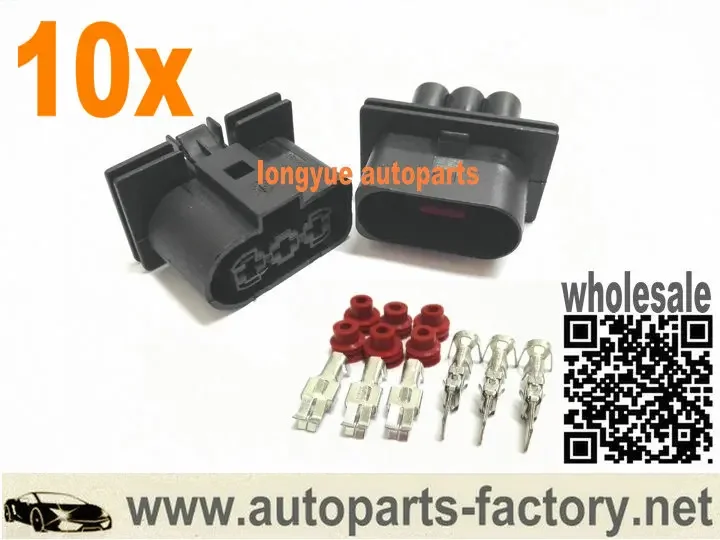 Longyue 10set Fans Connector Plug For VW Jetta Golf GTI MK4 Beetle Audi TT Mk1 / 8N