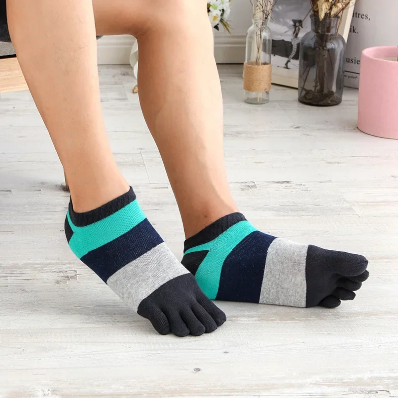 

Men's Five-finger Socks Cotton Short Tube Summer Toe Socks Novelty Socks