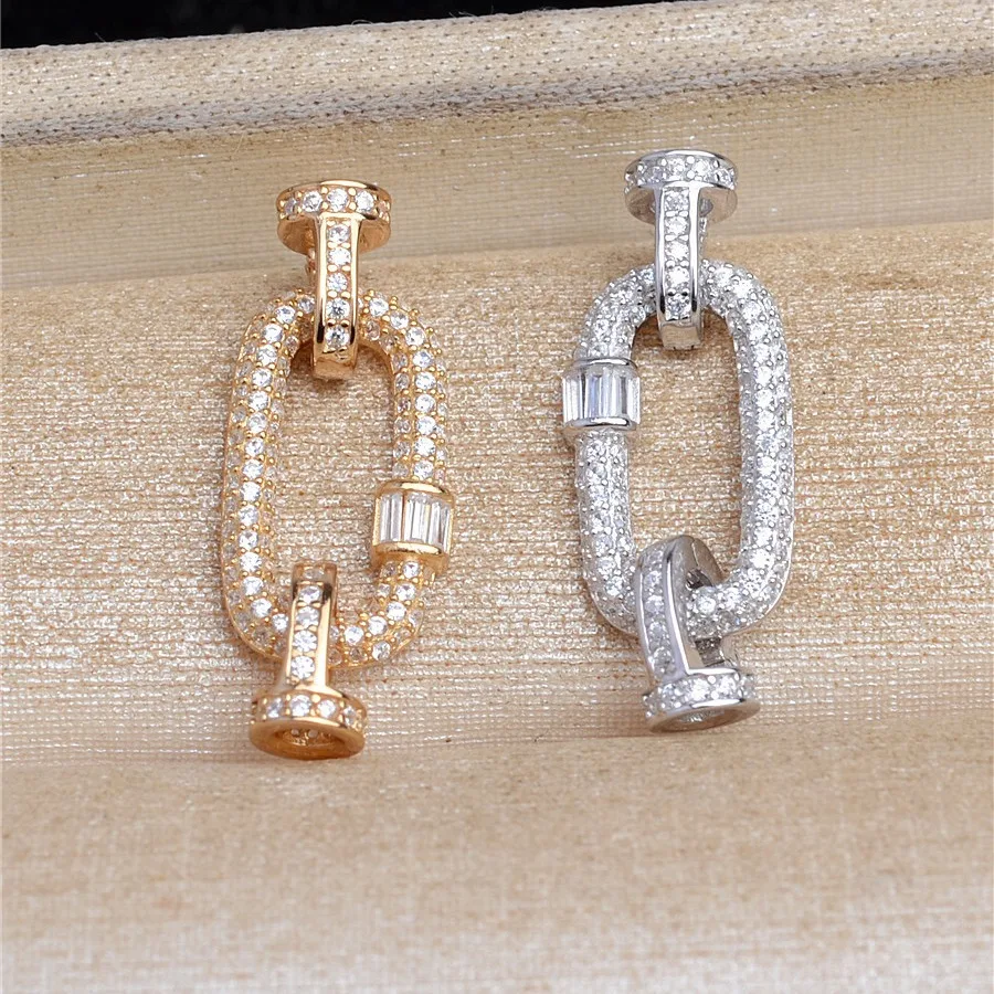 Wholesale Gorgeous 925 Sterling Silver Necklace Bracelet Clasps and Hooks Jewelry Accessory Parts Settings 3pcs/lot