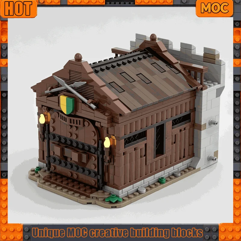 NEW 923PCS Modular Medieval Castle Armory Store House Model Building Blocks Custom DIY Assembly Set Creative Display Decor Gift
