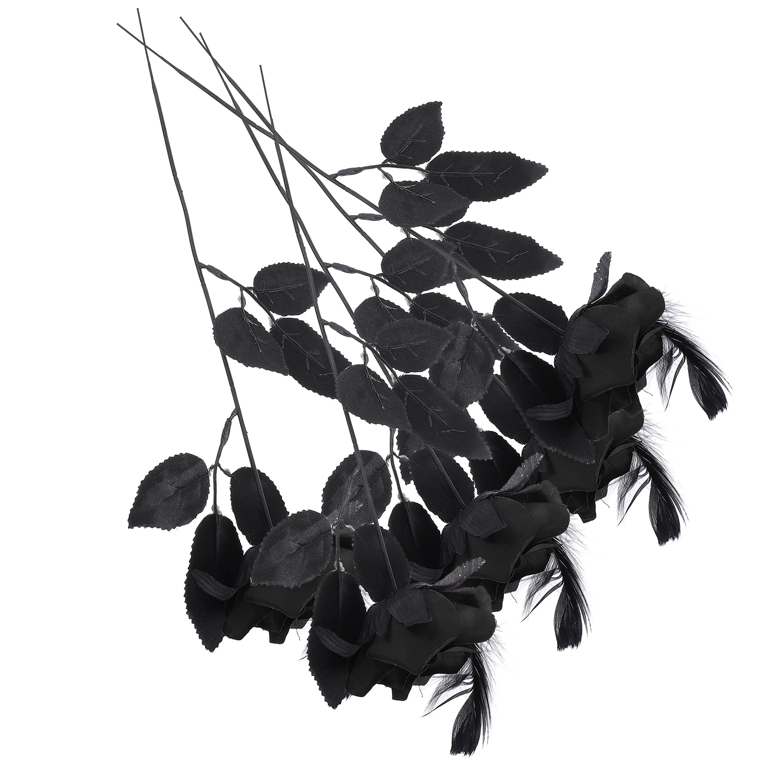 

5 Pcs Artificial Roses Lightweight Faux Silk Flowers Elegant Bridal Wedding Arrangement Party Stage Photo Props Beautiful Colors