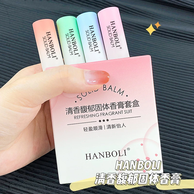 4 шт. портативные твердые парфюмерные палочки, долговечные, натуральный и свежий аромат для мужчин и женщин, универсальный твердый бальзам с фруктовым ароматом
