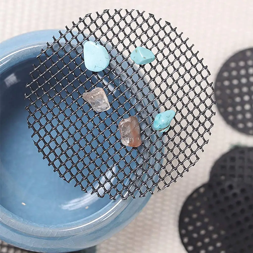 

20Pcs Flowerpot Base Mesh Hole Pads Reusable Flower Pot Drainage Screens Bonsai Pot Bottom Grid Mesh Mats Gardening Use