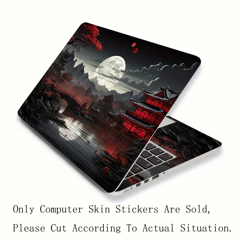 Laptop Film - Two Cartoon Deep Mountain Moon Design Computer Film Set Universal Vinyl Scratch Resistant Sticker