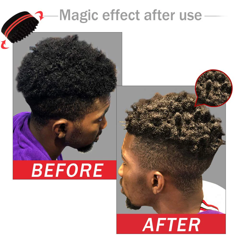 Magic Twist Hair Sponge Barber spazzola per capelli spugna strumento per lo Styling per Afro Curl, bobine, Dreadlocks intrecciare i capelli spazzole