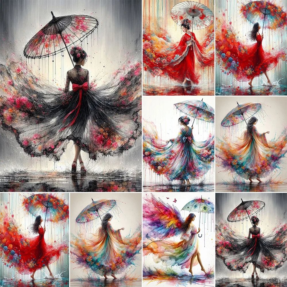 

Oil Painting By Numbers Umbrella Dance Girl Coloring By Numbers On Canvas Home Decor Wall Art Picture Paint Pintura Unique Gift