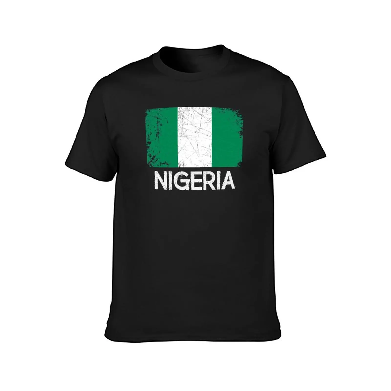 Nigerian Flag Design Vintage Made In Nigeria Gift T-Shirt quick drying korean fashion designer t shirt men